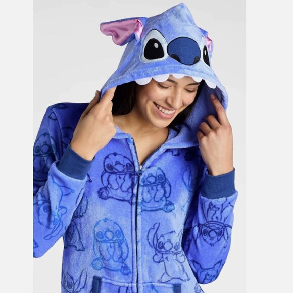 NWOT Lilo and Stitch Disney Womens Pajamas Union Suit Onsie Size LARGE - Picture 2 of 3